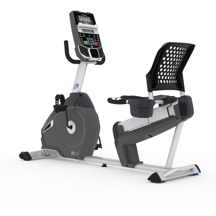 Nautilus R614 Recumbent Bike With Padded Seat and 22 Built in Workout Programs