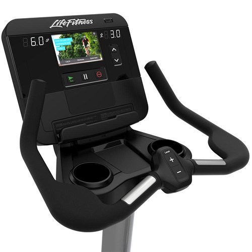 Life Fitness Club Series Plus Upright - Touch Screen Console, Multigrip Handles, Cup Holders and Heart Rate Monitoring