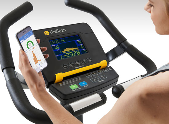 LifeSpan C5i Console With Bluetooth Workout Tracking and MultiGrip Handles